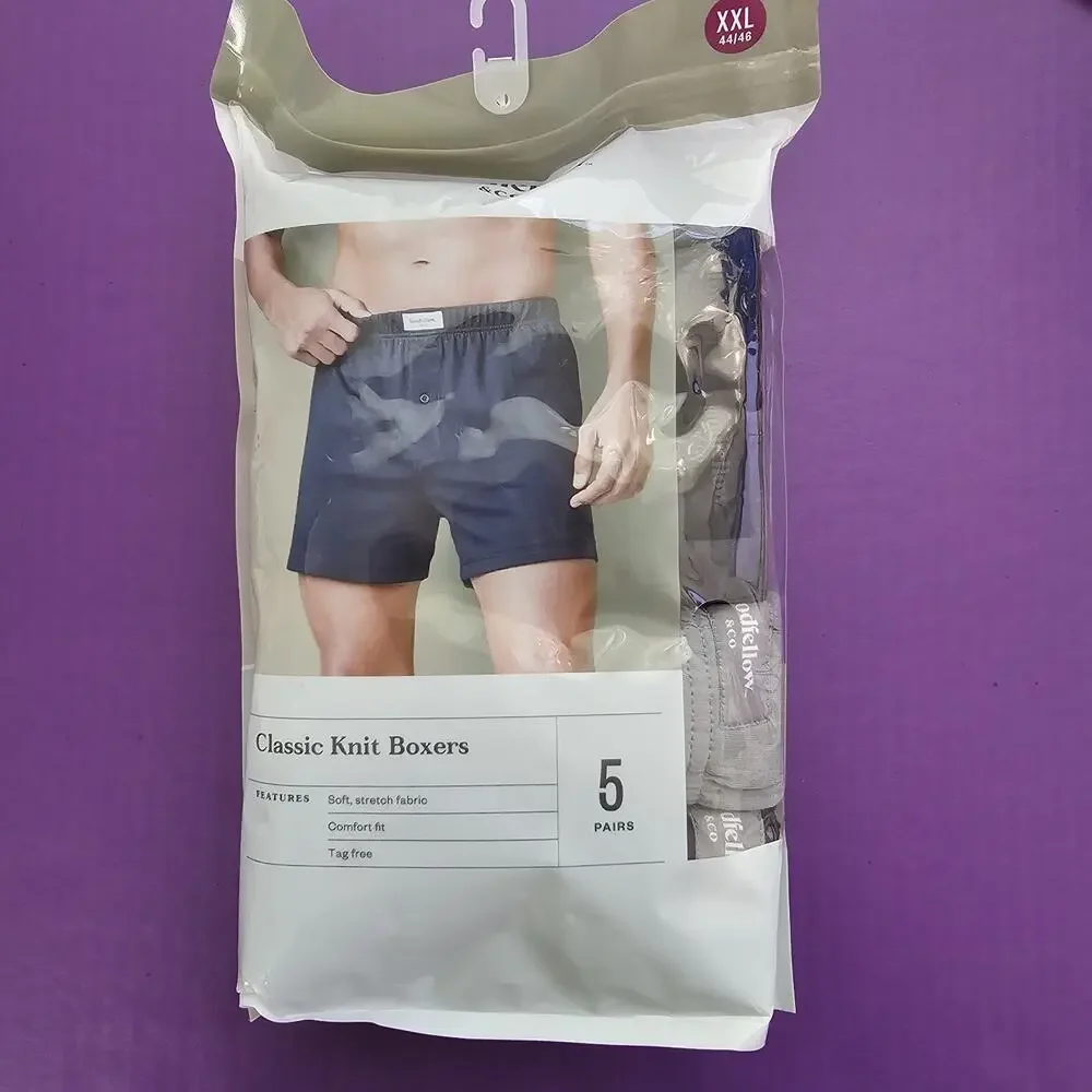 NWT Goodfellow & Co Mens Classic Boxers XXL 5 pk Underwear Loungewear Rugged